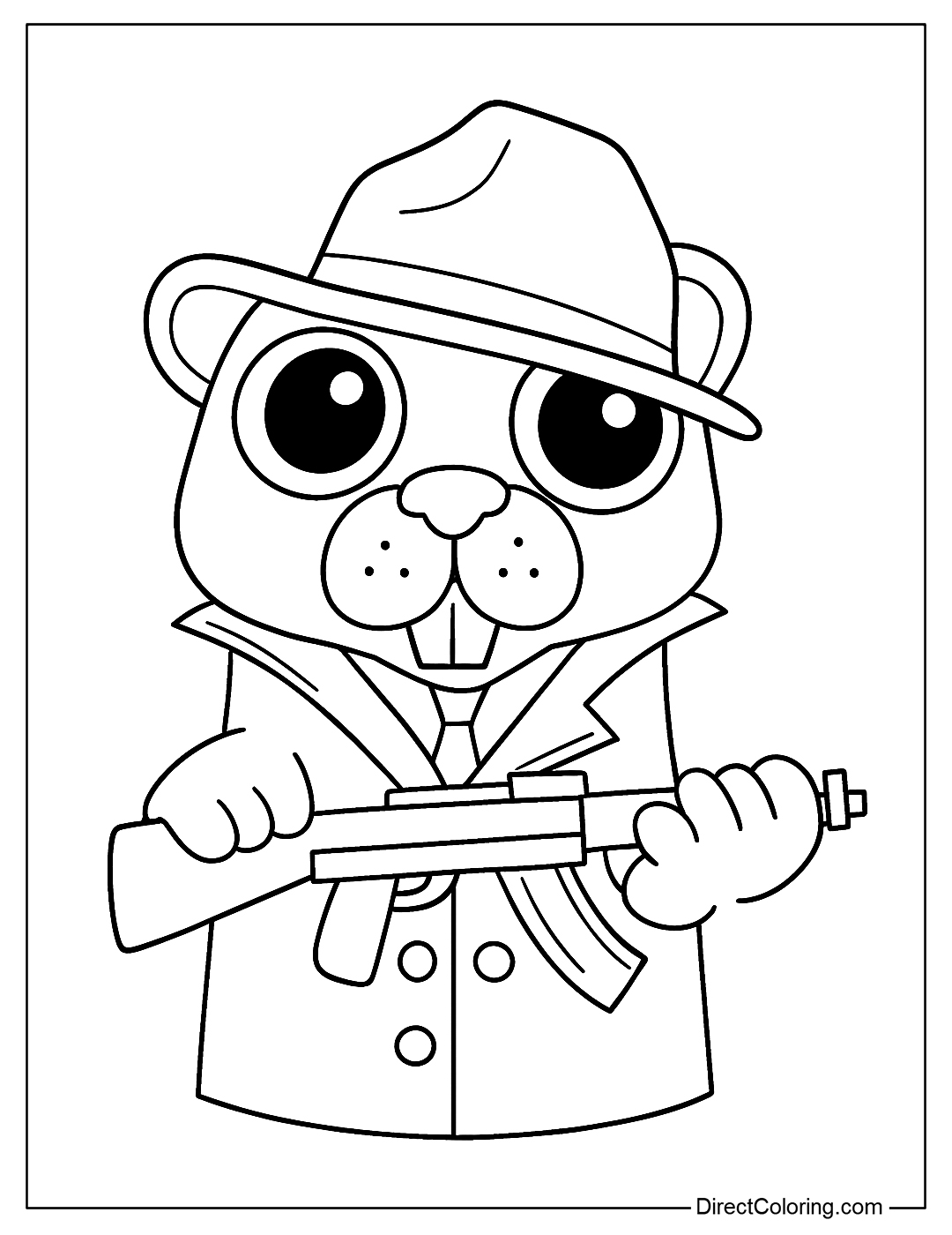 Sprunki Italian Brainrot Bobrito Bandito Coloring Page